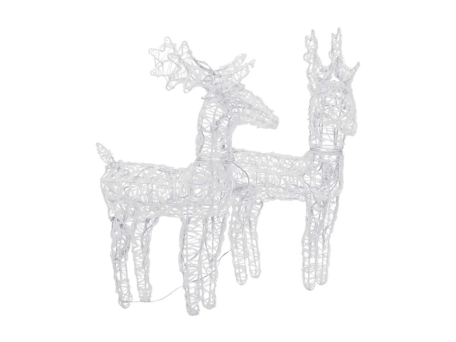 Rennes de Noël 2 pcs 80 LED Multicolore Acrylique