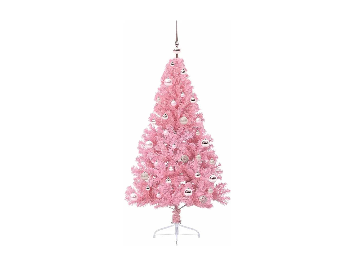 Sapin de Noël artificiel pré-éclairé Rose 150 cm PVC
