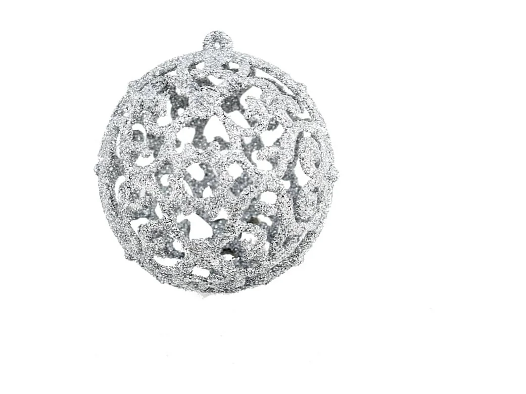 Kerstballenset 100 stuks 3/4/6 cm Zilver