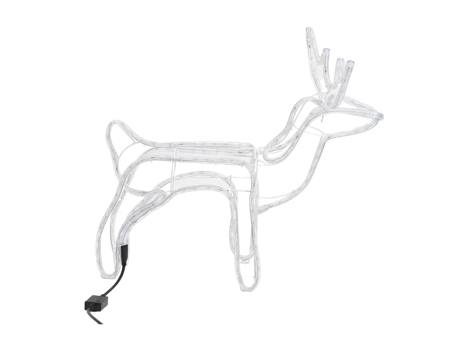 Rennes de Noël 3 pcs Blanc chaud 60x30x60 cm