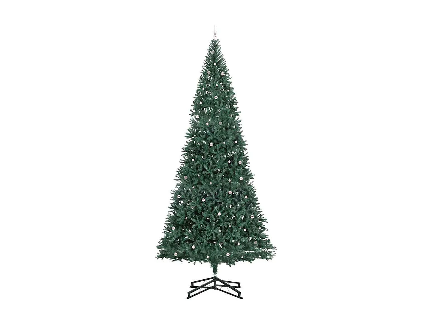 Albero di Natale artificiale preilluminato con set di palline