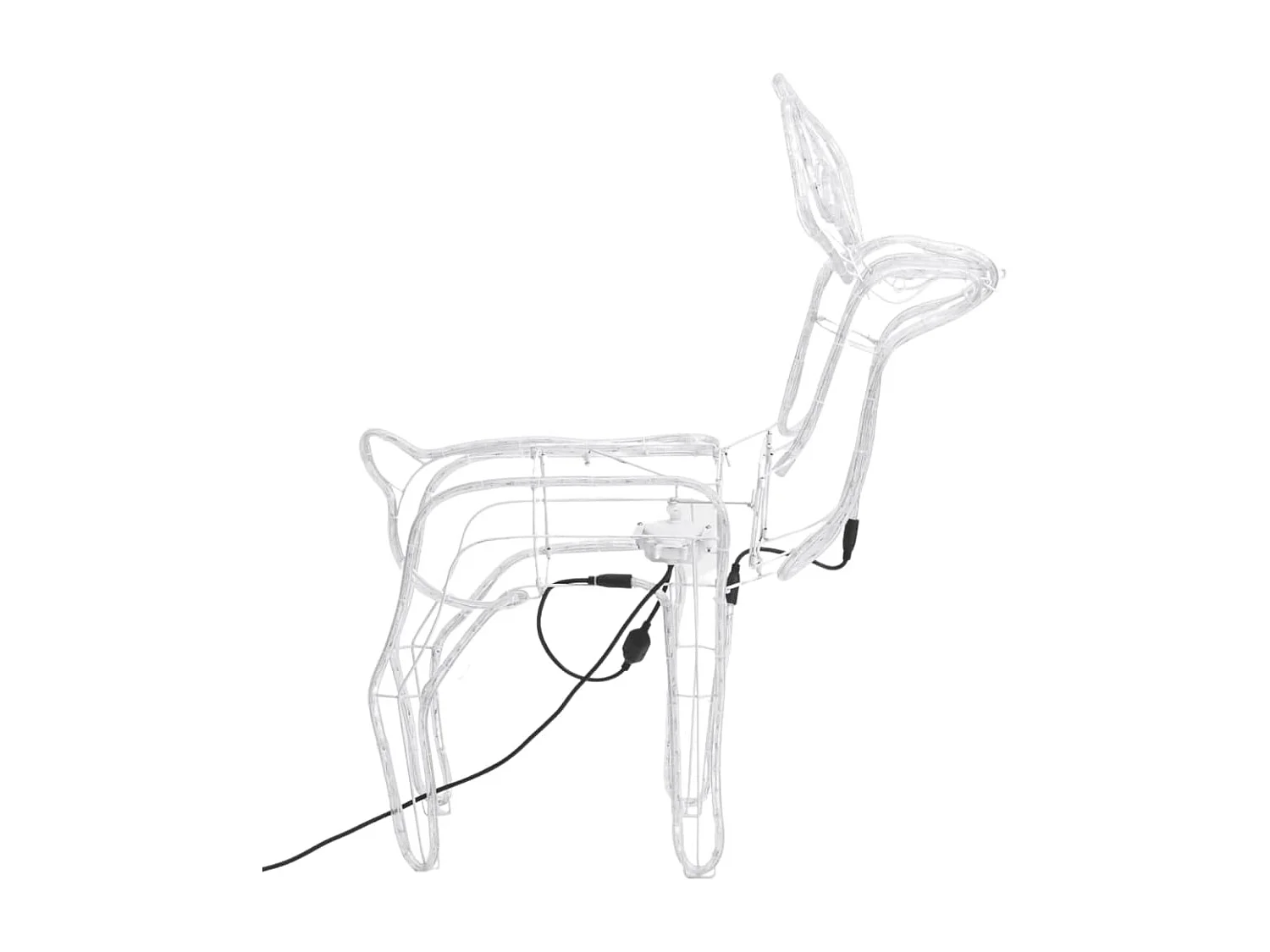 Rennes de Noël avec têtes mobiles 3 pcs Blanc froid 76x42x87 cm