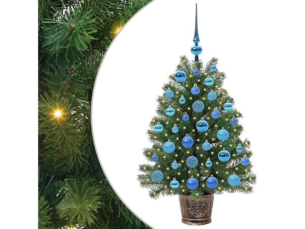 Sapin de Noël artificiel avec 150 LED Vert 95 cm PE et PVC