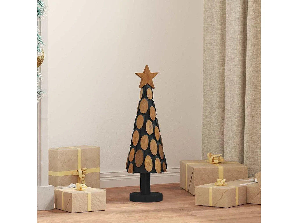 Kerstboom met standaard Bruin 60 cm Massief teakhout