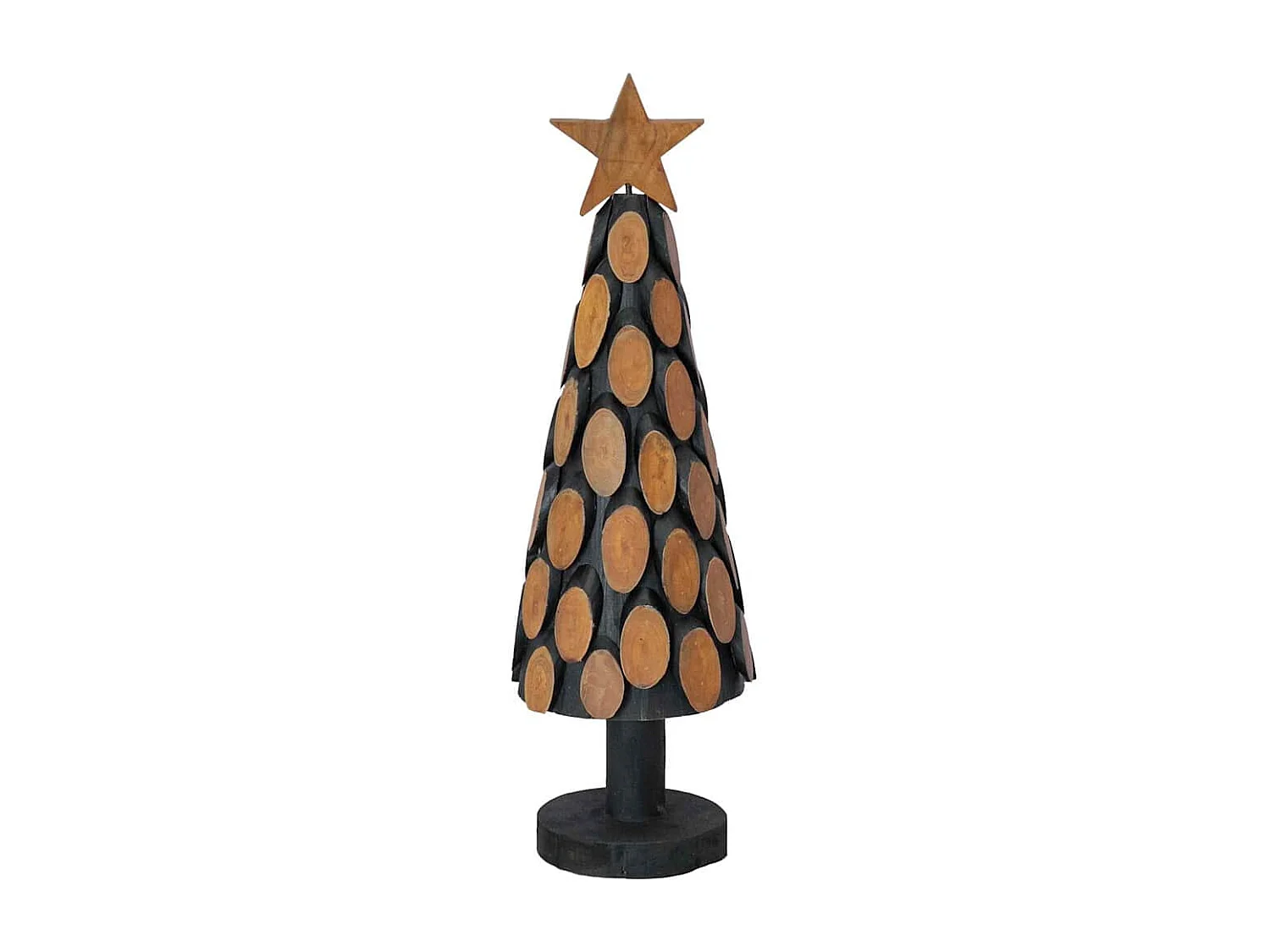 Kerstboom met standaard Bruin 60 cm Massief teakhout