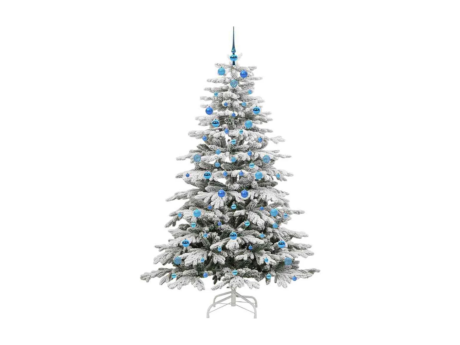Künstlicher Weihnachtsbaum mit klappbaren Zweigen Weiß 210 cm