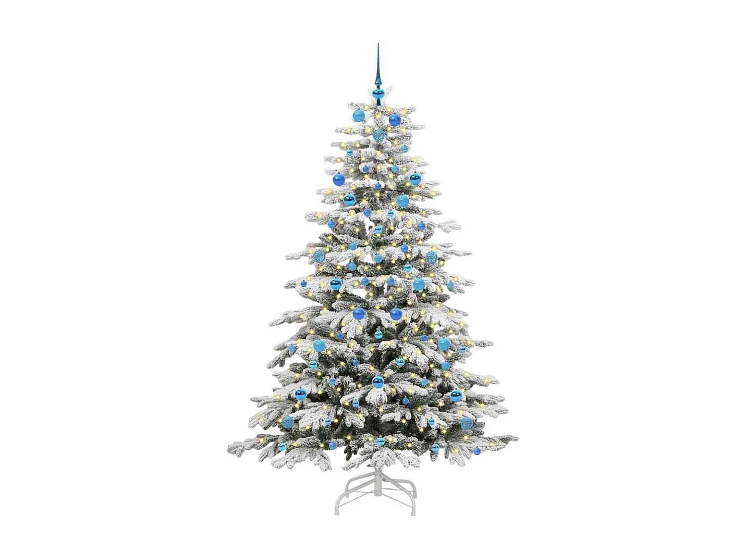 Sapin de Noël Artificiel à Branches Articulées Blanc 210 cm