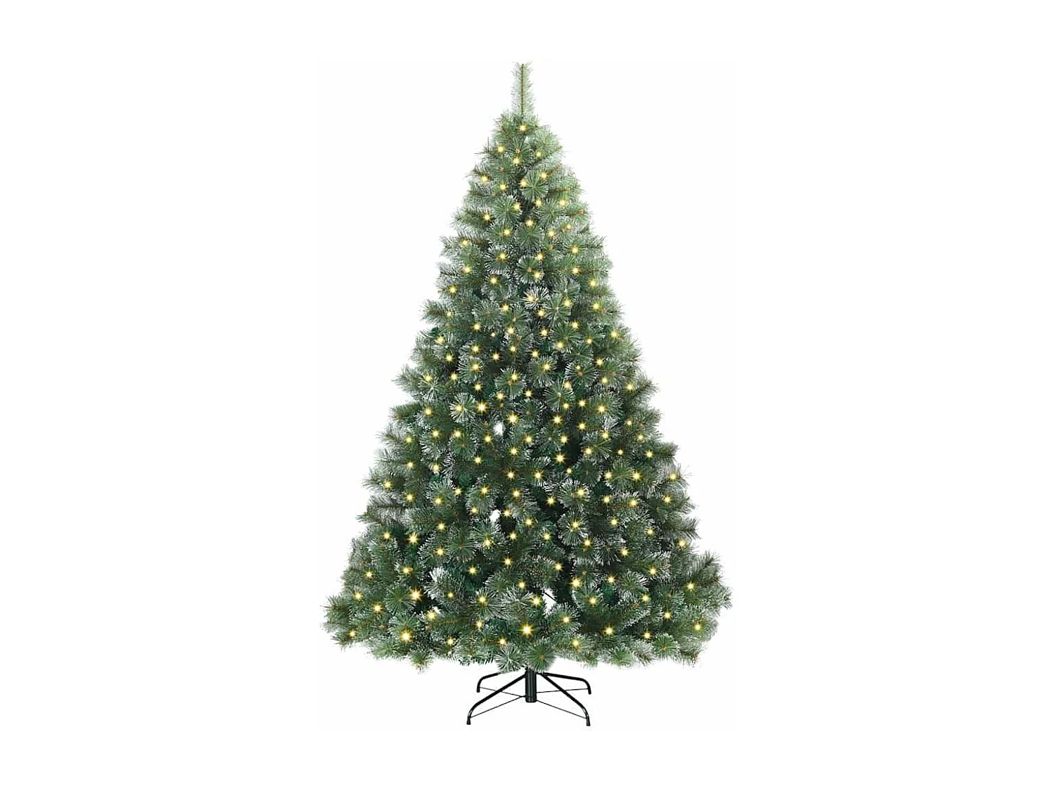 Sapin de Noël artificiel avec 300 LED Vert 180 cm PE et PVC