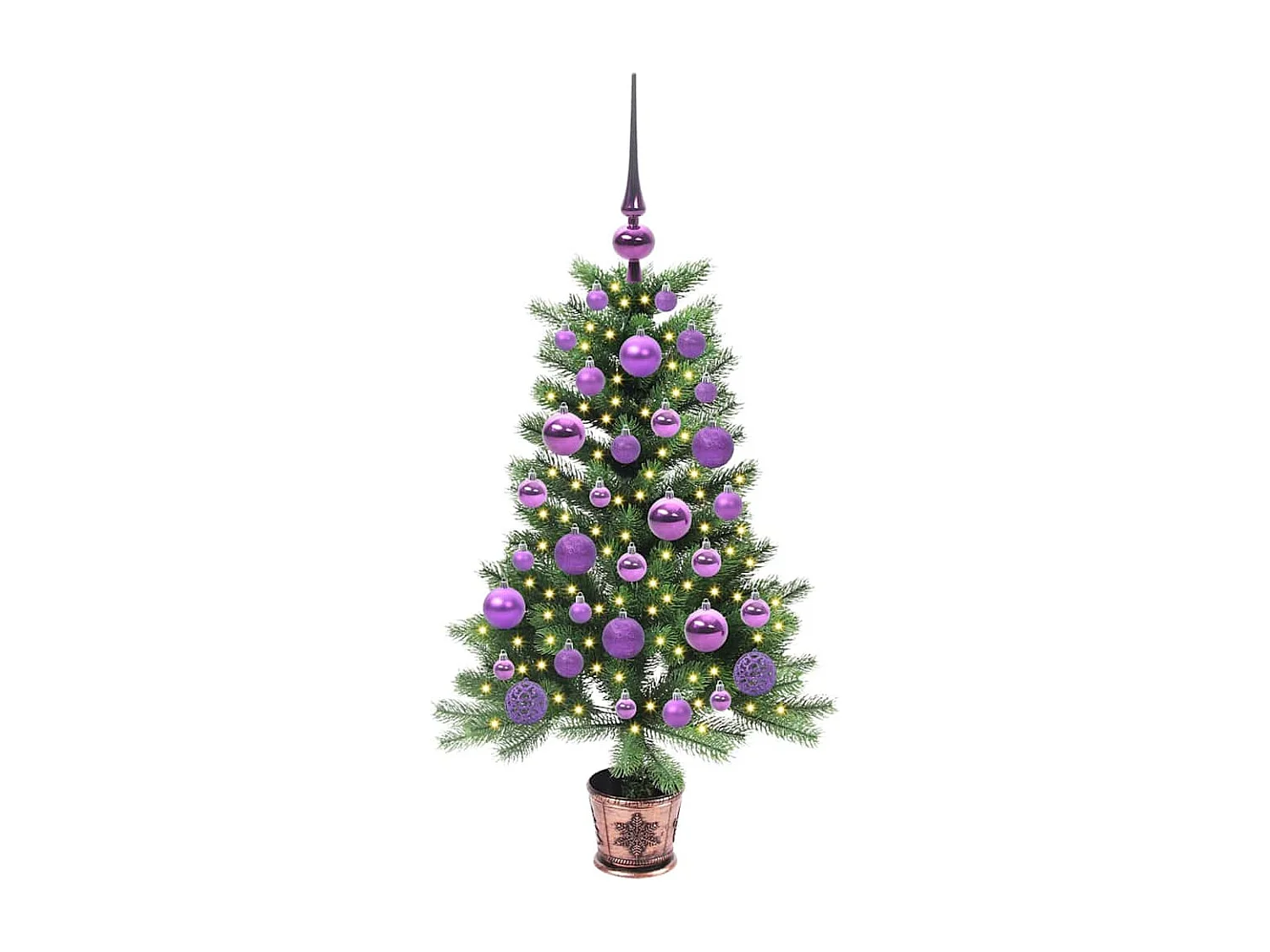 Sapin de Noël avec 150 LED avec support Vert 90 cm PE