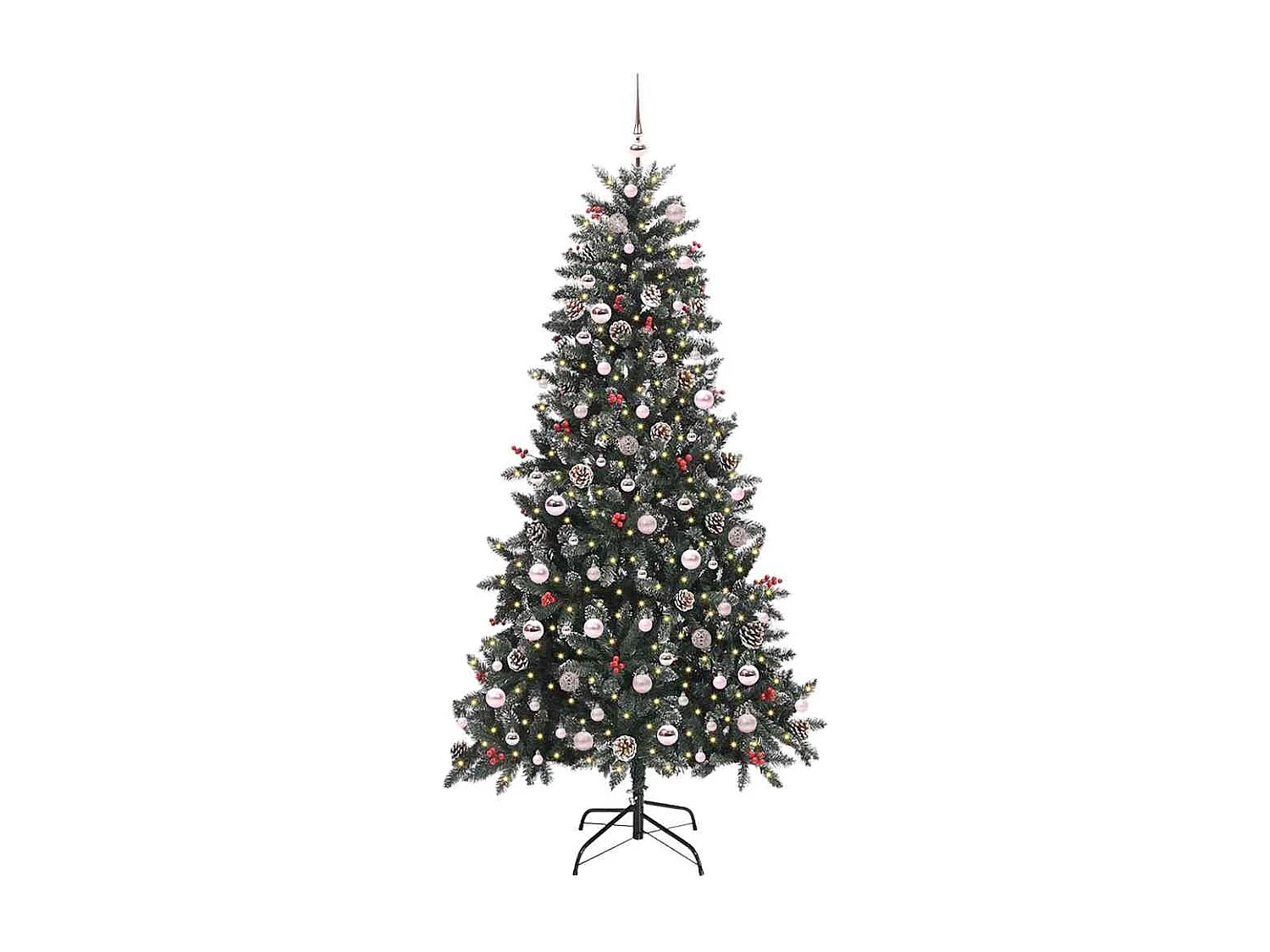 Künstlicher Weihnachtsbaum mit 300 LEDs Grün 114 x 114 x 210 cm