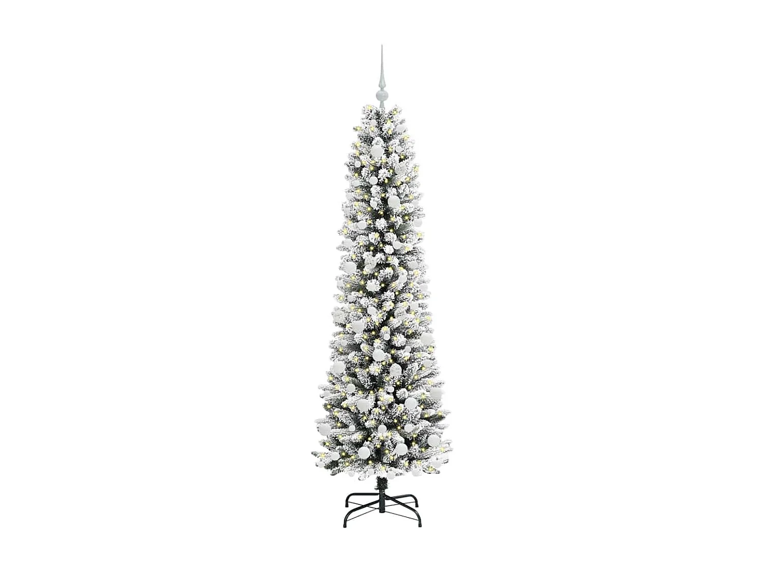 Sapin de Noël artificiel avec 300 LED Vert et blanc 180 cm