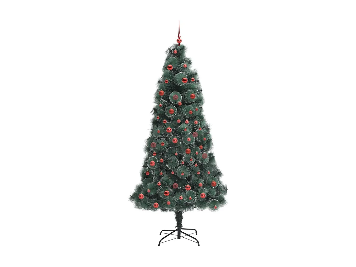 Albero di Natale artificiale preilluminato con set di palline