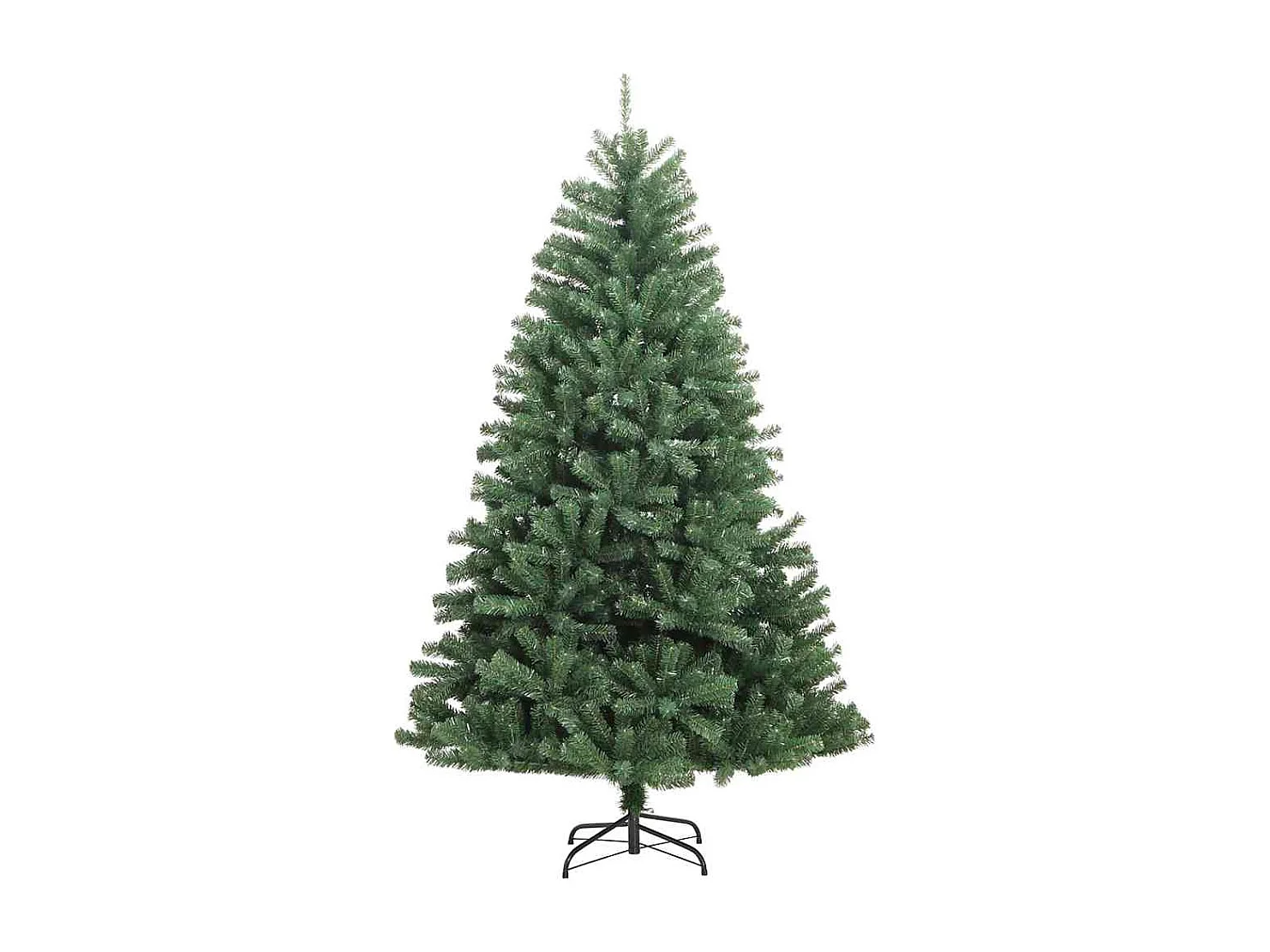 Albero di Natale artificiale con rami incernierati verde 210 cm