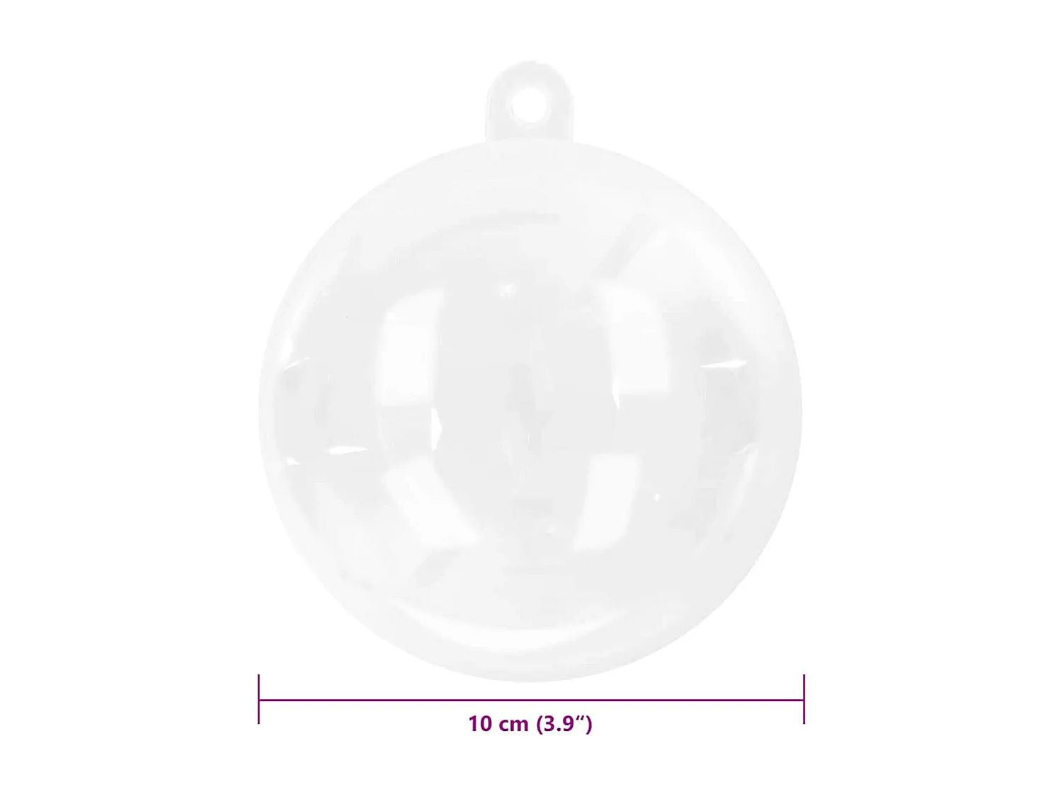 Set di 100 palline di Natale trasparenti Ø 10 cm