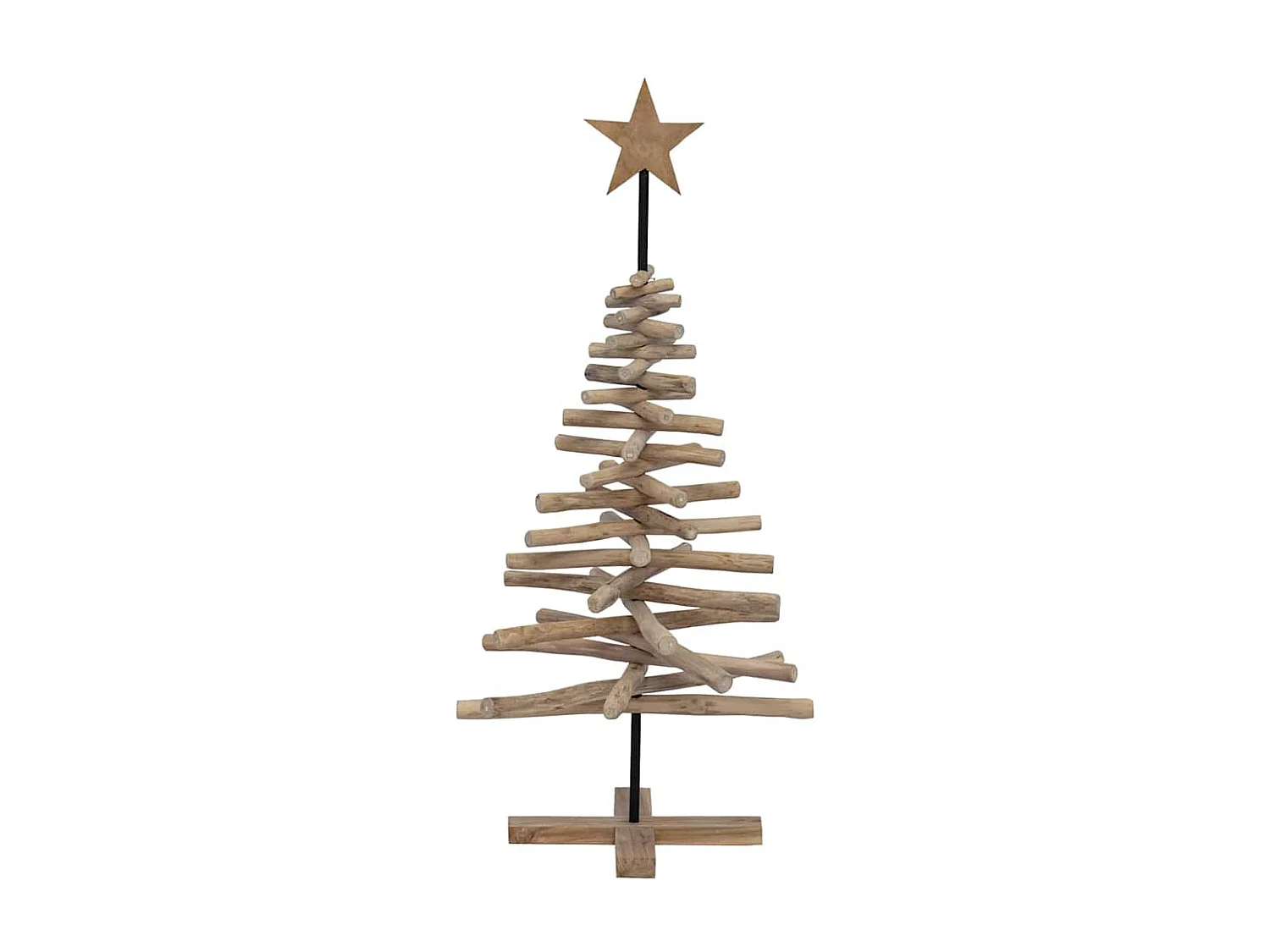 Kerstboom met standaard Bruin 120 cm Massief teakhout