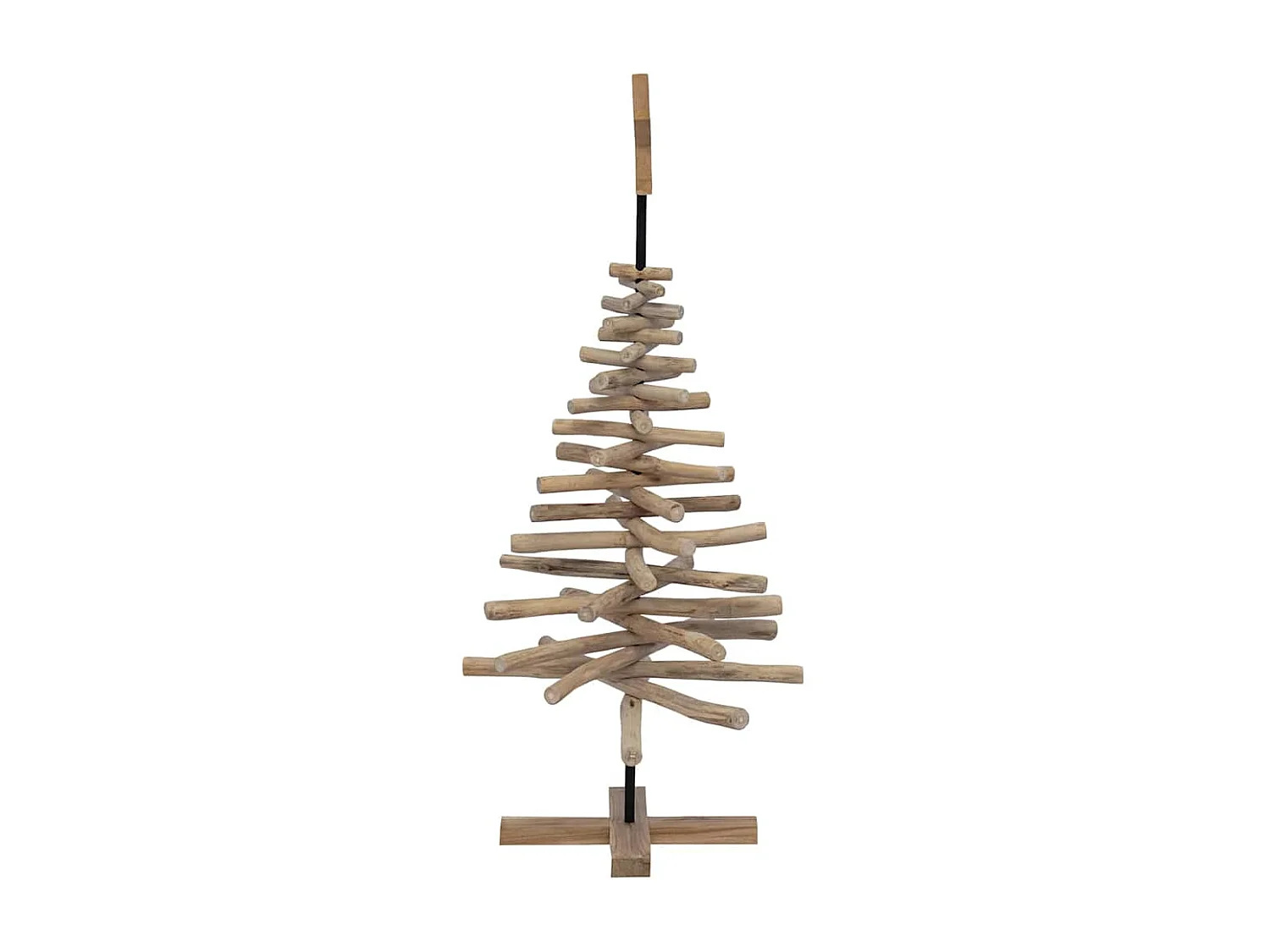 Kerstboom met standaard Bruin 120 cm Massief teakhout
