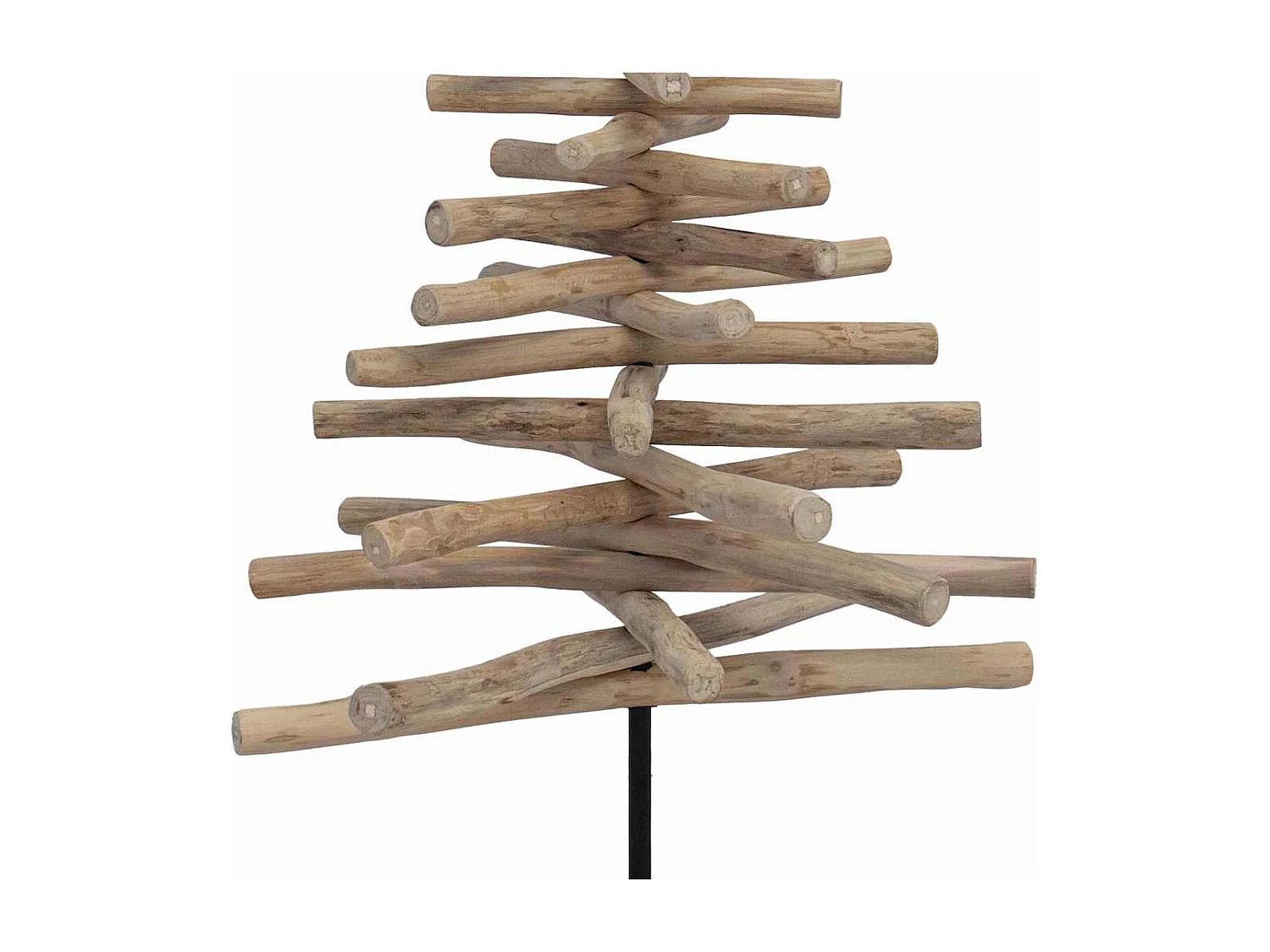 Kerstboom met standaard Bruin 120 cm Massief teakhout