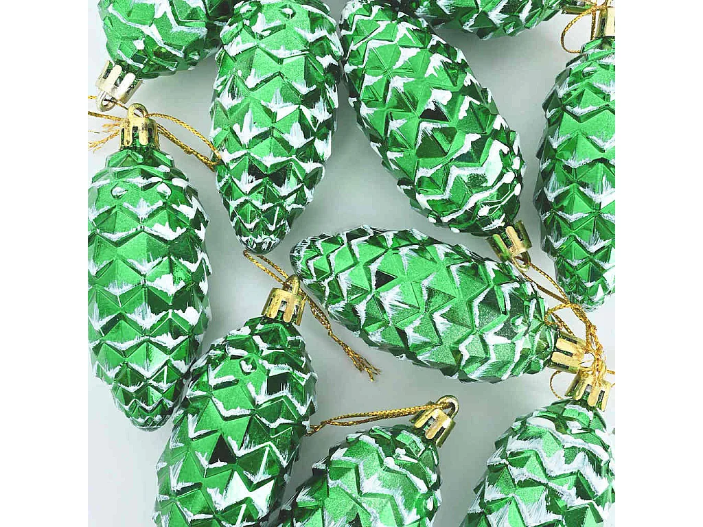 Boule de Pomme de Pin de Noël 40 pcs Vert