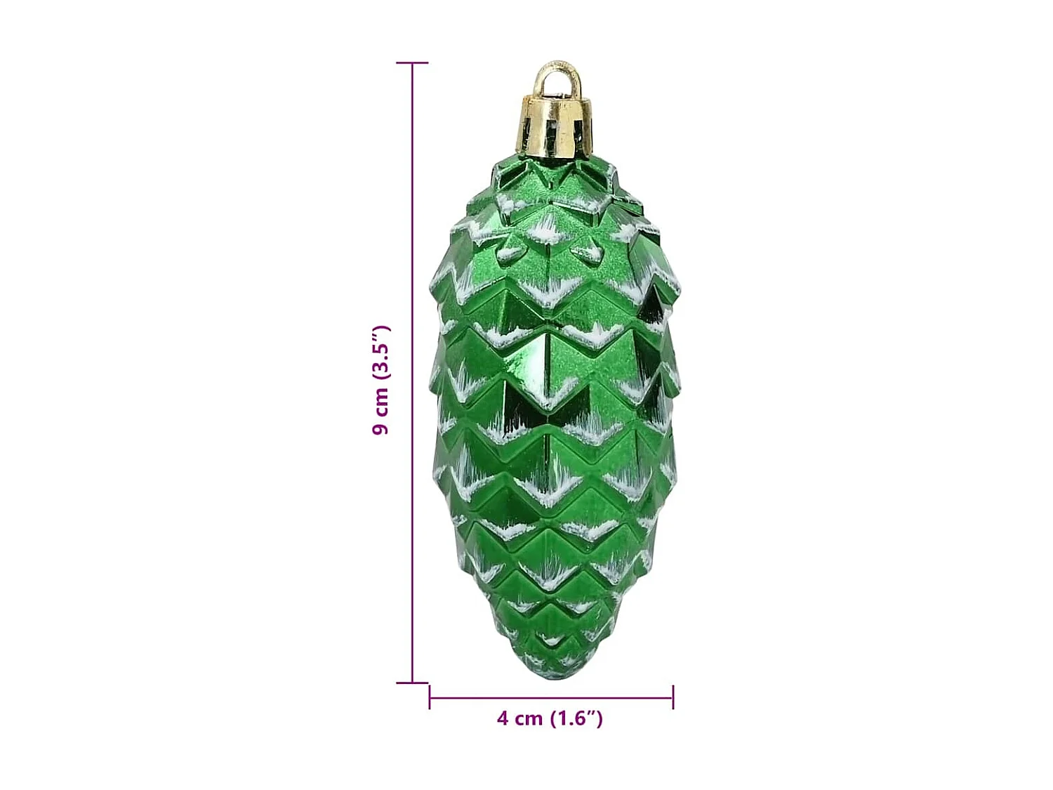 Boule de Pomme de Pin de Noël 40 pcs Vert