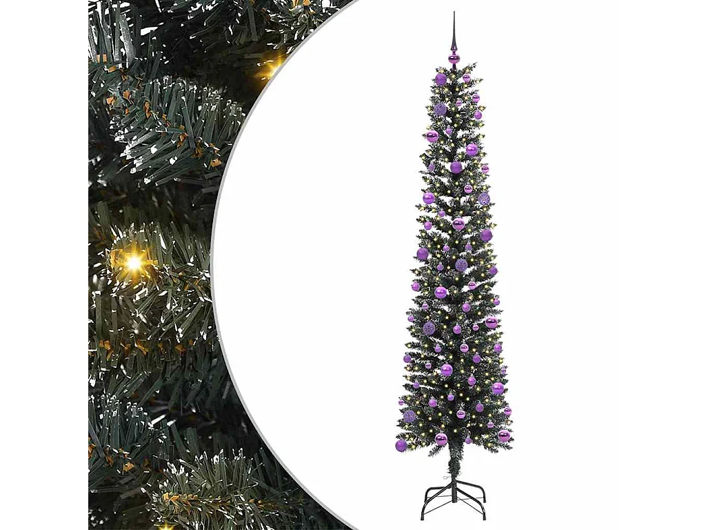 Sapin de Noël artificiel avec 300 LED Vert 58 x 58 x 240 cm