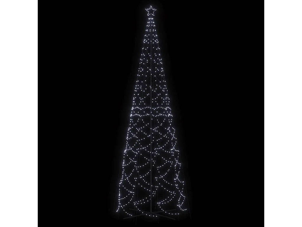 Cono per albero di Natale 1400 LED Bianco freddo 160x500 cm