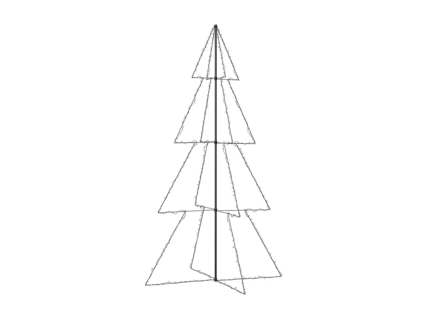 Arbre de Noël cône 360 LED d'intérieur/d'extérieur 143x250 cm