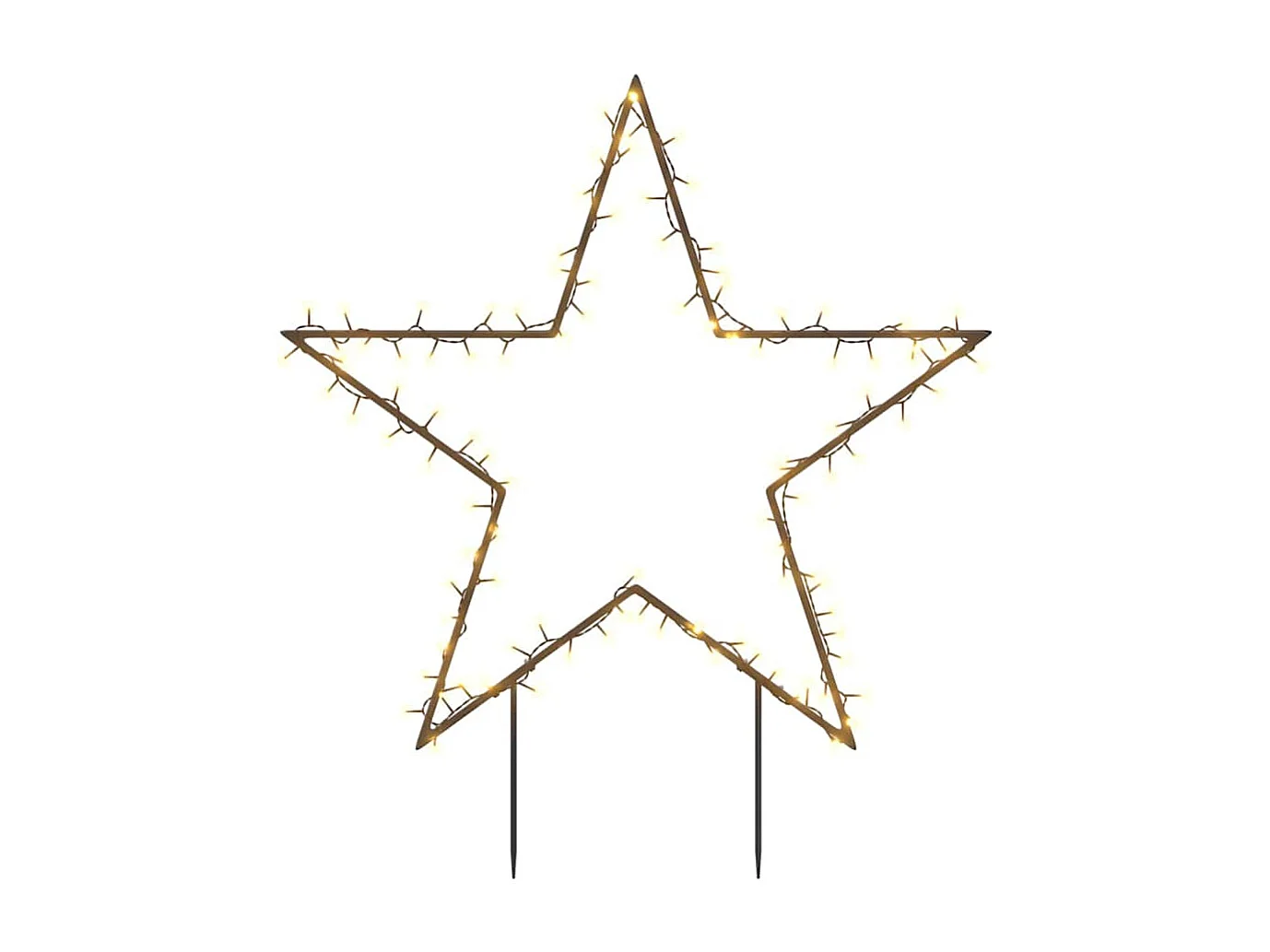Décoration lumineuse étoile de Noël avec piquets 115 LED 85 cm