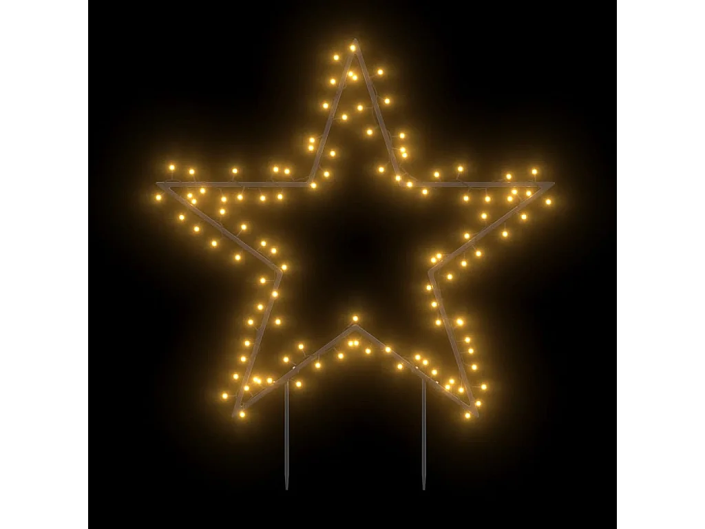 Décoration lumineuse étoile de Noël avec piquets 115 LED 85 cm