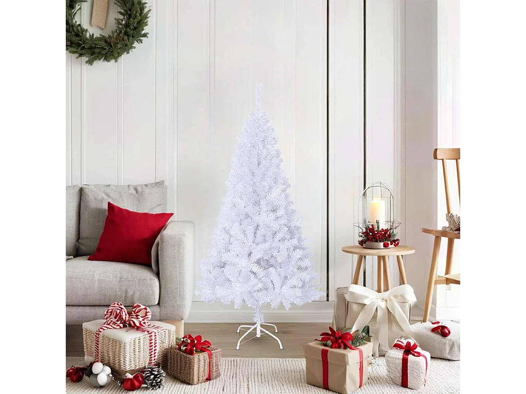 Kunstkerstboom met dikke takken wit 150cm PVC