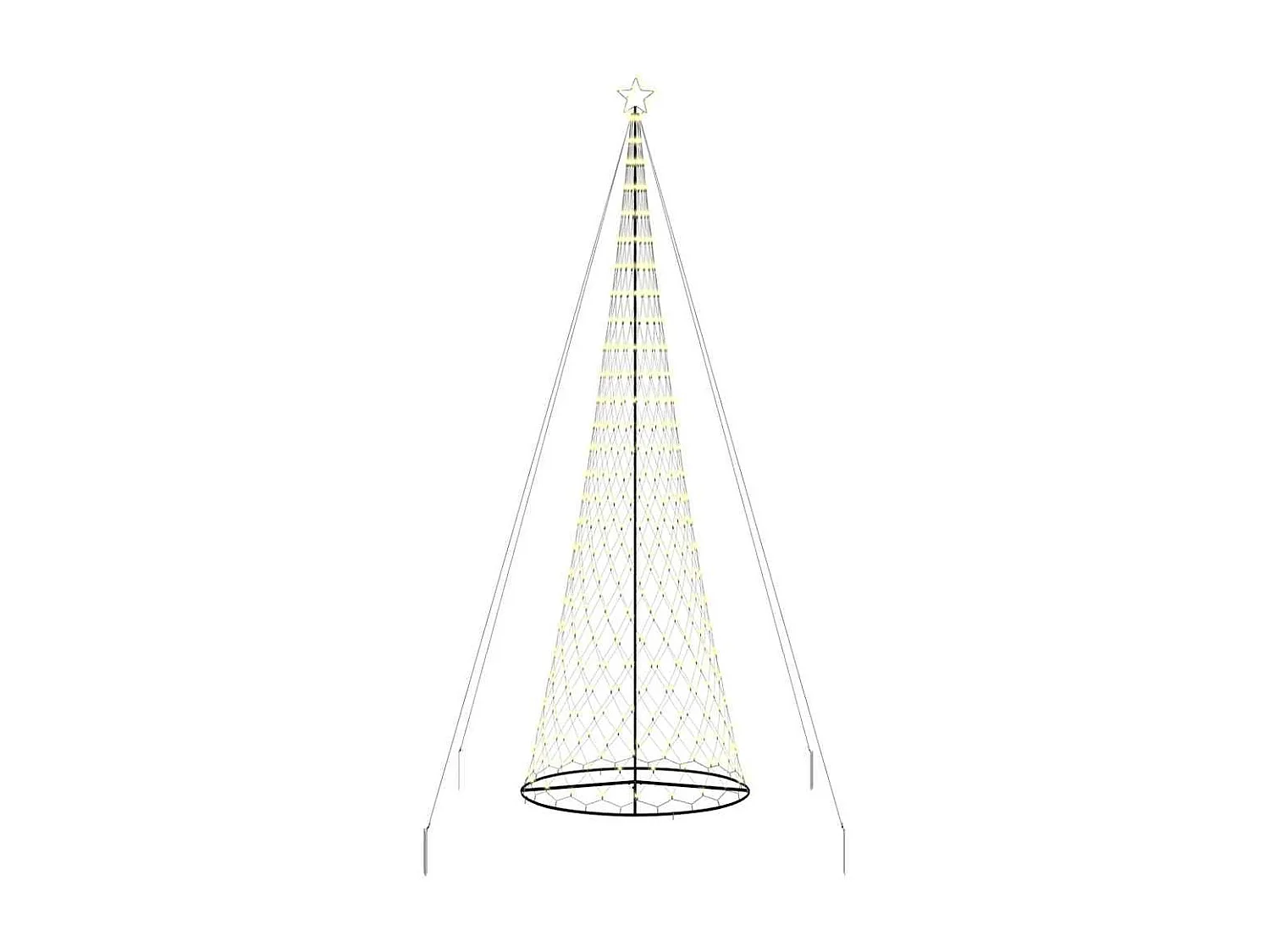 Arbre de Noël LED Blanc chaud 160 x 160 x 500 cm Métal