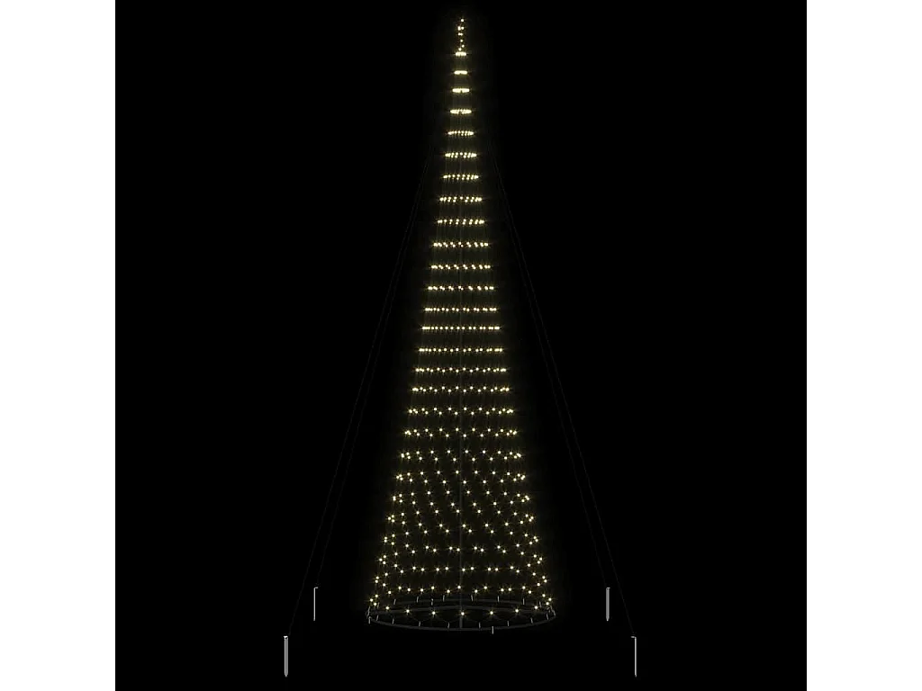 Arbre de Noël LED Blanc chaud 160 x 160 x 500 cm Métal