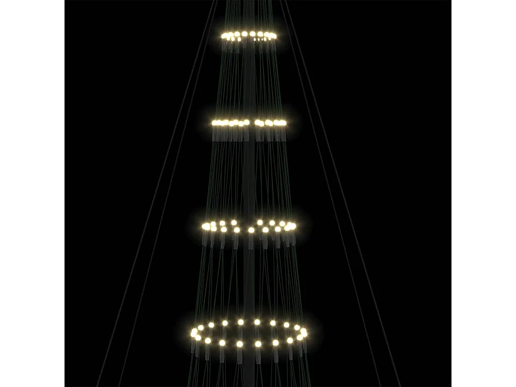 Arbre de Noël LED Blanc chaud 160 x 160 x 500 cm Métal