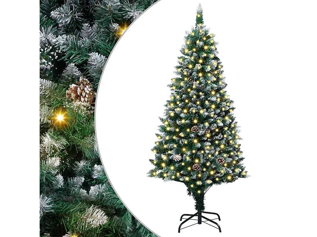 Sapin de Noël artificiel Vert 180 cm PVC, Acier et Plastique