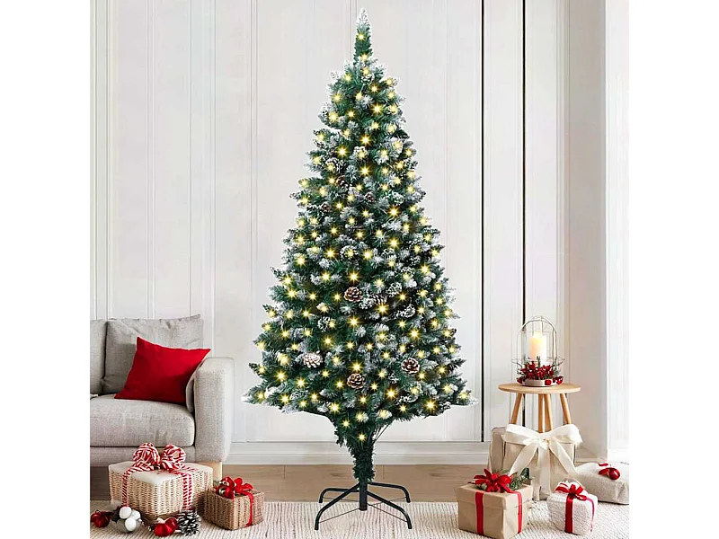 Sapin de Noël artificiel Vert 180 cm PVC, Acier et Plastique