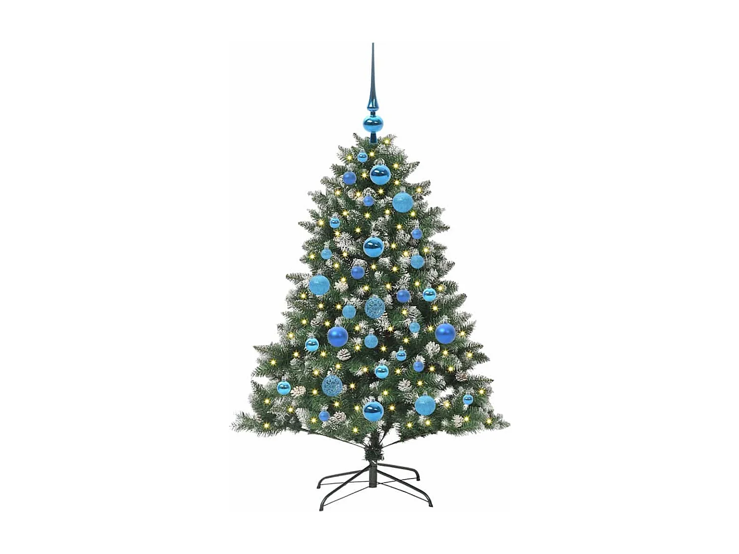 Albero di Natale artificiale con 150 LED Verde 85 x 85 x 120 cm