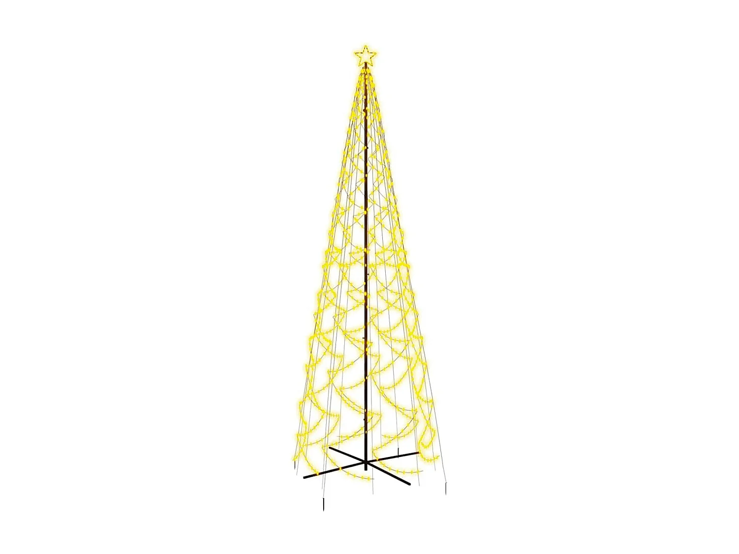 Cono per albero di Natale 1400 LED Bianco caldo 160x500 cm