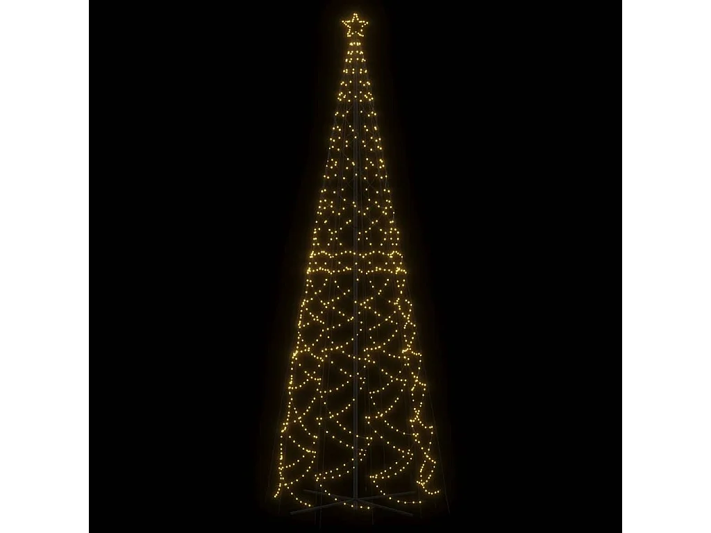 Cono per albero di Natale 1400 LED Bianco caldo 160x500 cm