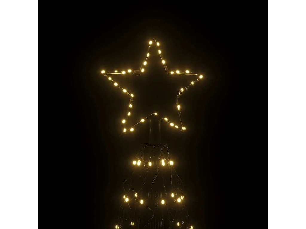 Cono per albero di Natale 1400 LED Bianco caldo 160x500 cm