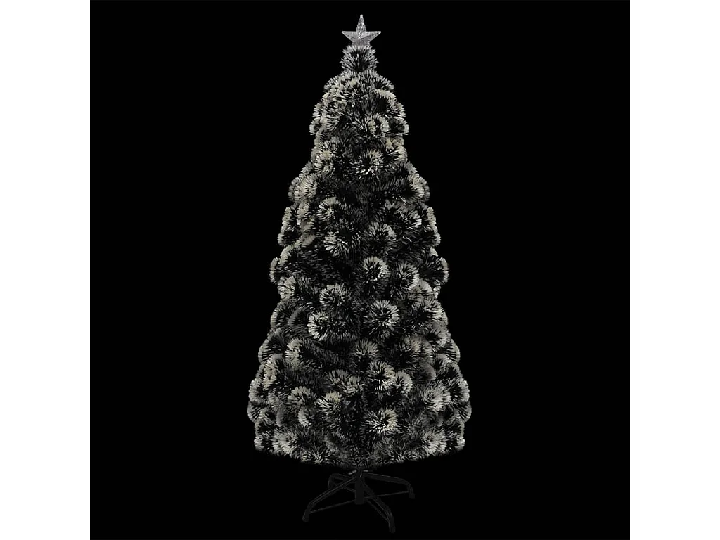 Voorverlichte kerstboom met 180 cm glasvezelstandaard