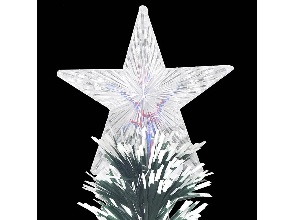 Voorverlichte kerstboom met 180 cm glasvezelstandaard