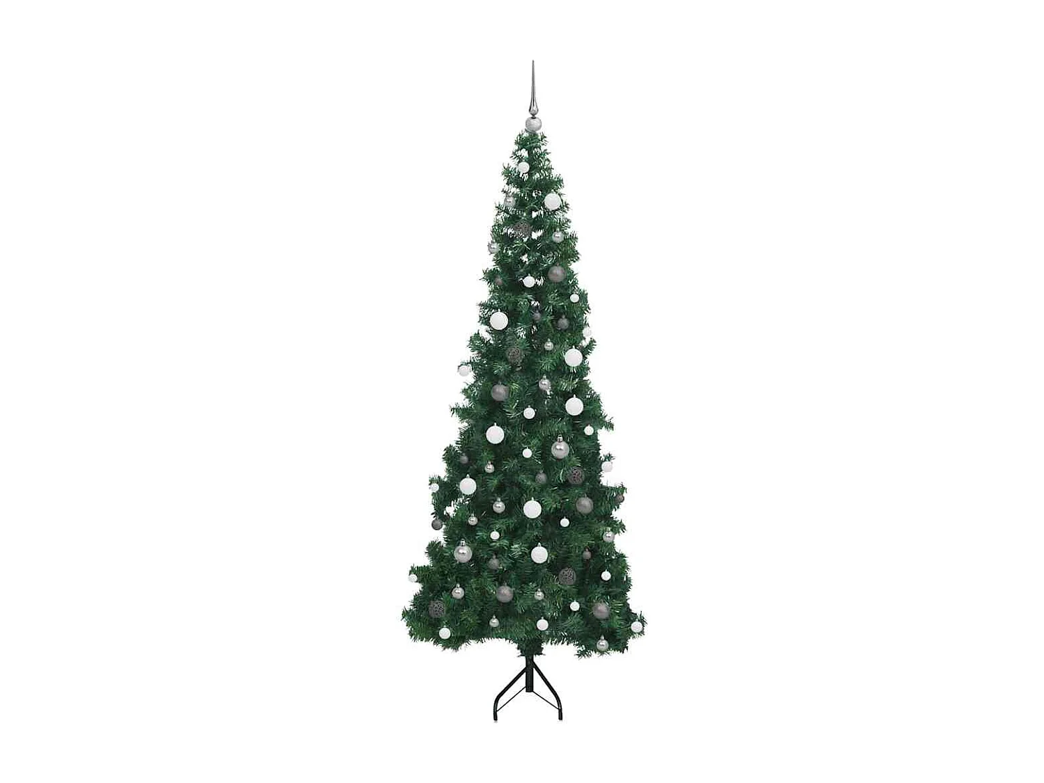 Albero di Natale artificiale angolare Verde 240 cm PVC e metallo