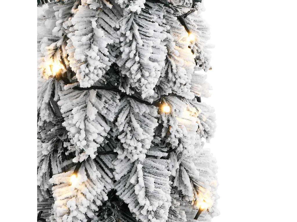 Voorverlichte kunstkerstboom met 30 LED's/sneeuwvlokken