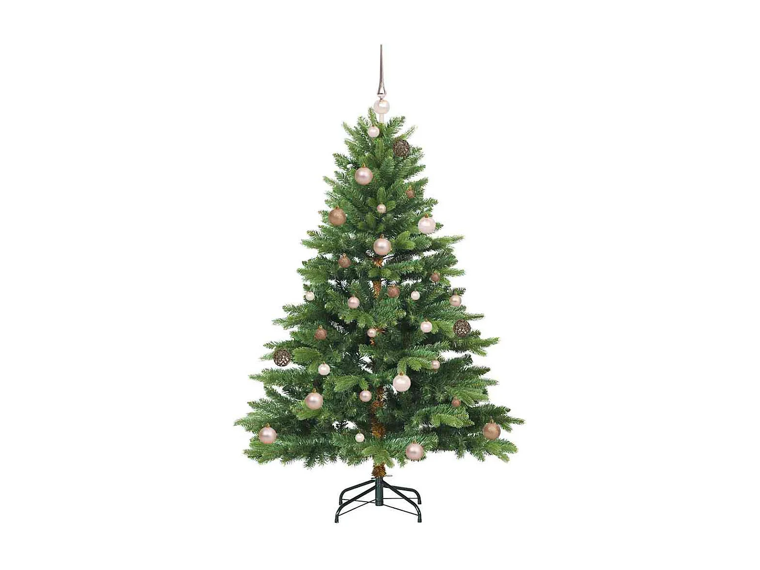 Albero di Natale artificiale con 150 LED Verde 150 cm PE e PVC