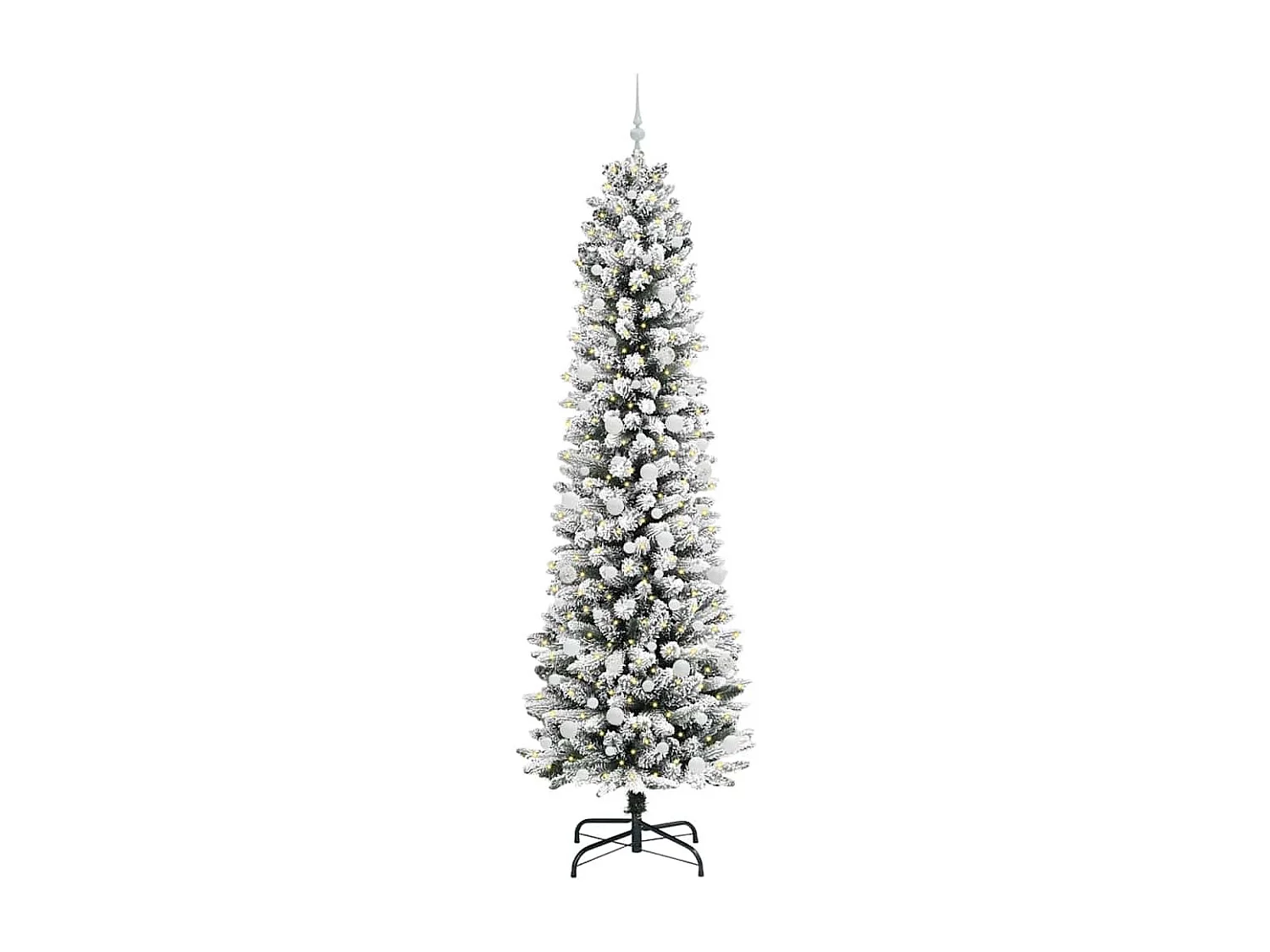 Albero di Natale artificiale con 300 LED verde e bianco 240 cm