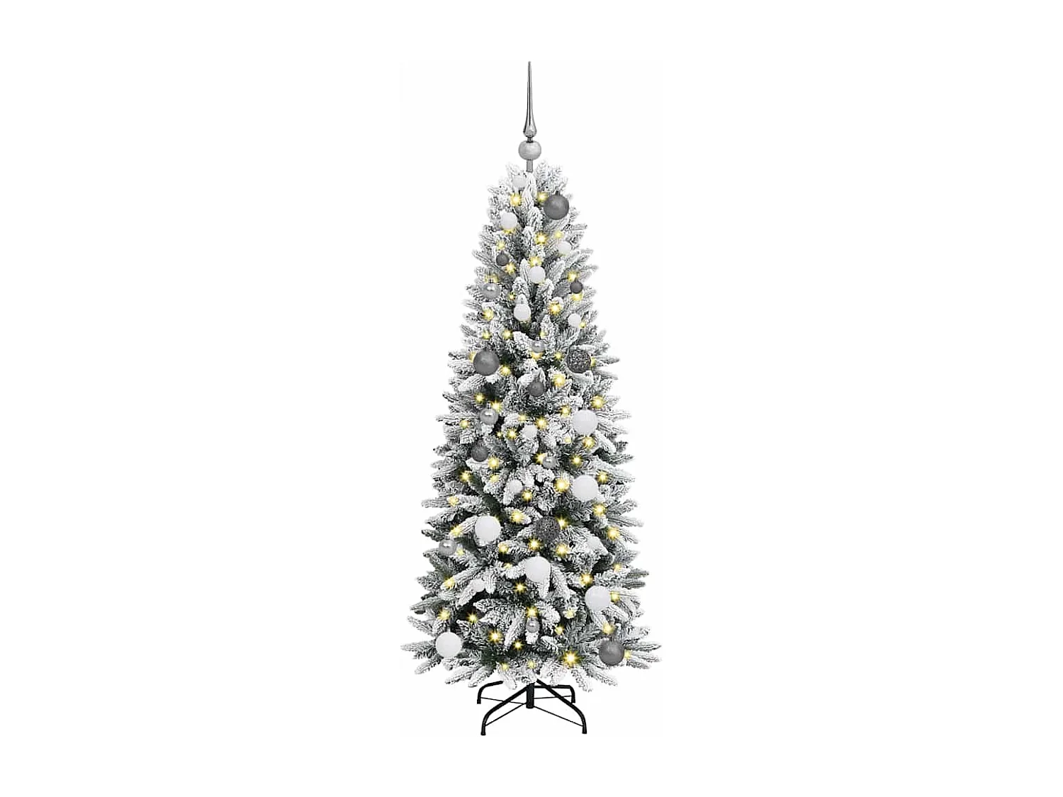 Sapin de Noël artificiel avec 150 LED Blanc 63 x 63 x 150 cm