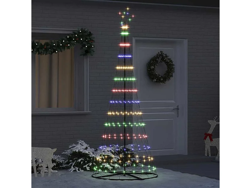 Arbre de Noël LED Multicolore 100 x 100 x 250 cm Métal