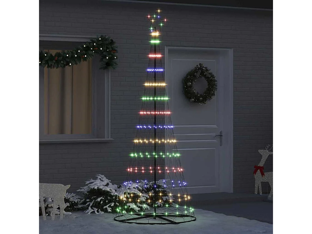 Arbre de Noël LED Multicolore 100 x 100 x 250 cm Métal
