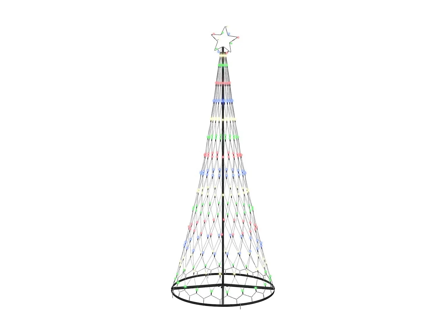 Arbre de Noël LED Multicolore 100 x 100 x 250 cm Métal