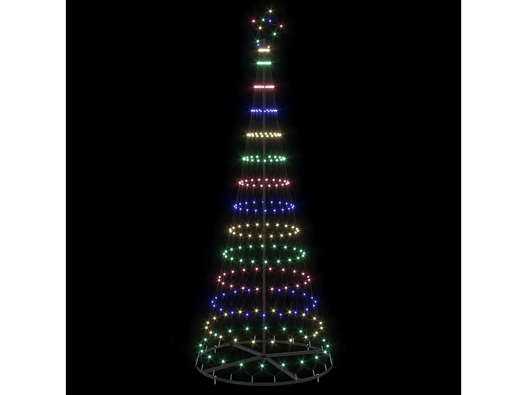 Arbre de Noël LED Multicolore 100 x 100 x 250 cm Métal