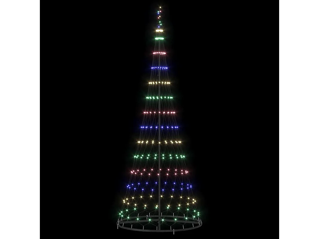 Arbre de Noël LED Multicolore 100 x 100 x 250 cm Métal